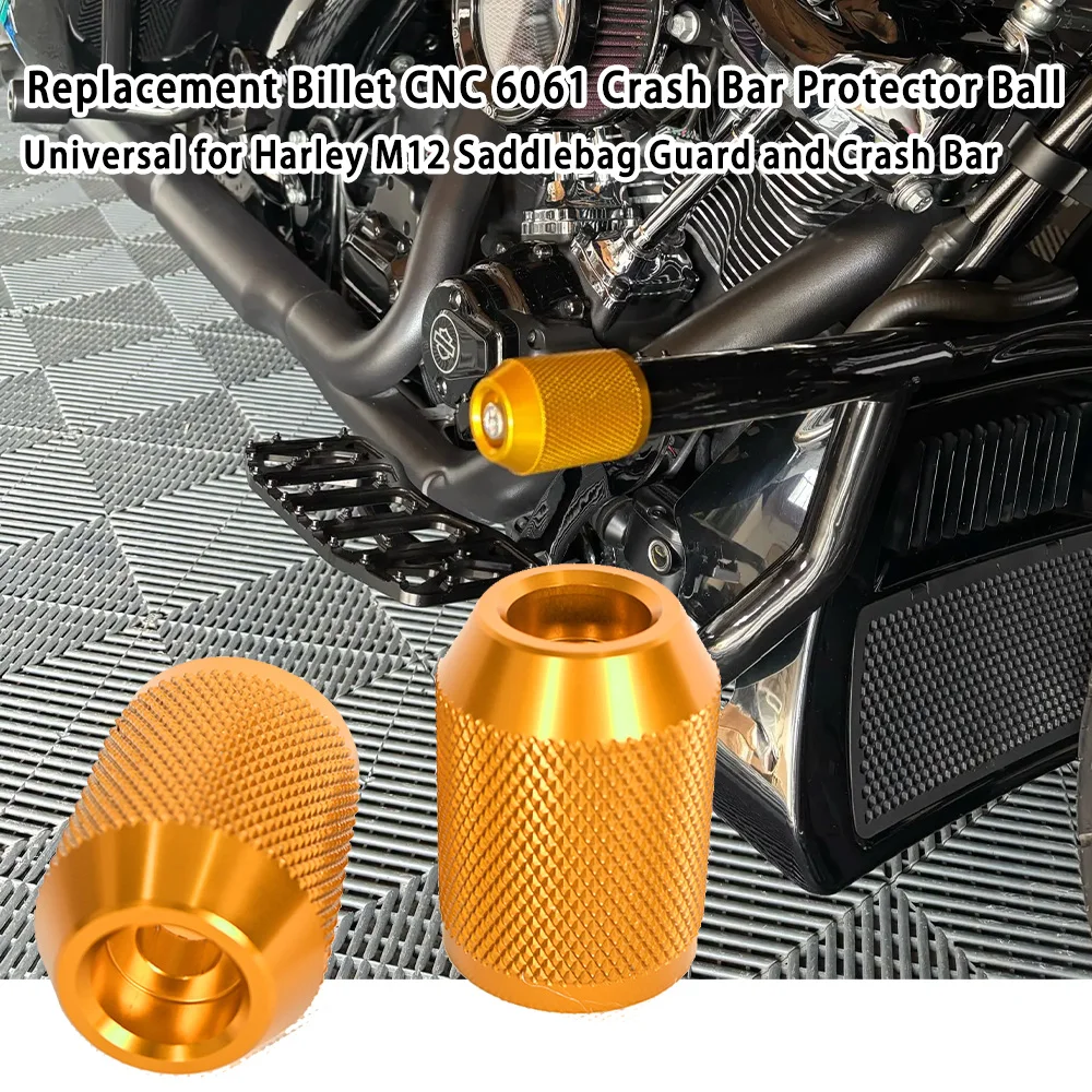

Motorcycle Replacement Billet CNC 6061 Crash Bar Saddlebag Guard Sliders Universal for Harley M12 Saddlebag Guard and Crash Bar