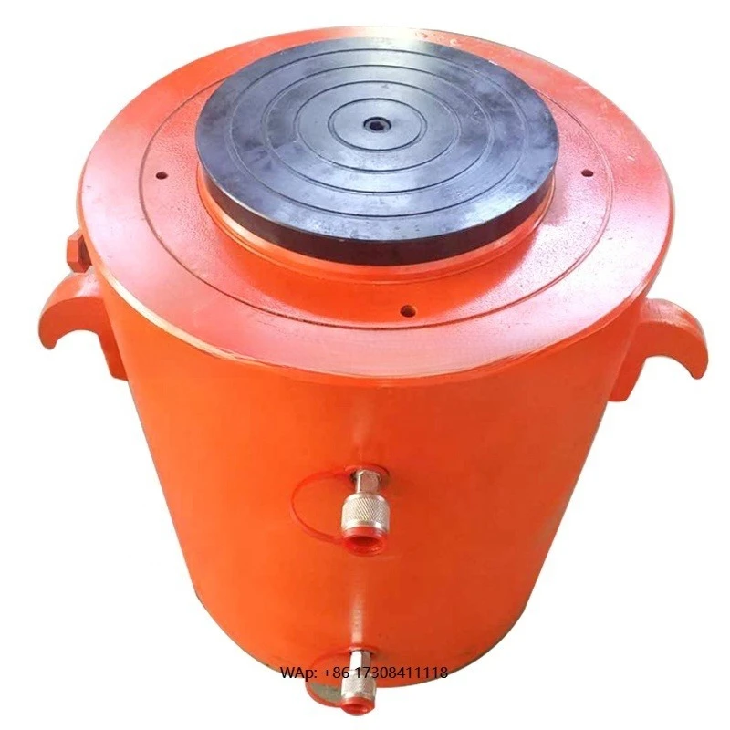 100 Tons Capacity Double Acting Spring Return Heavy Duty Hollow Hydraulic Cylinder