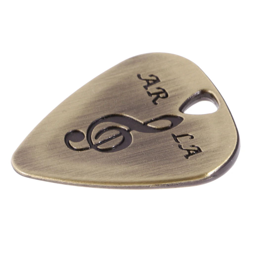 Lightweight Bronze Guitar Plectrum Non-slip Pick for Acoustic Electric Guitar Accessory and Necklace