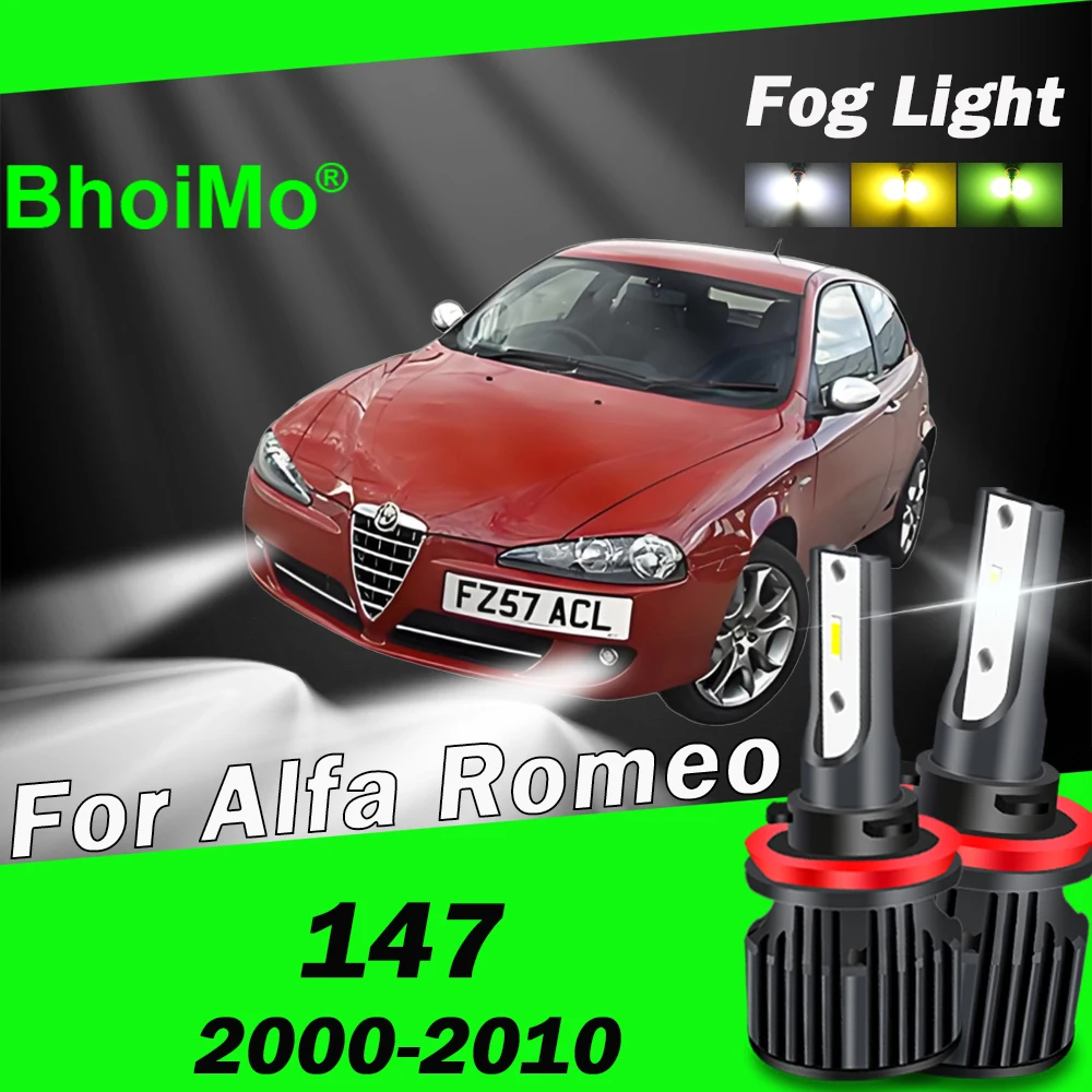 For Alfa Romeo 147 Front Fog Light Lamp 2000 2001 2002 2003 2004 2005 2006 2007 2008 2009 2010 Led Bulbs