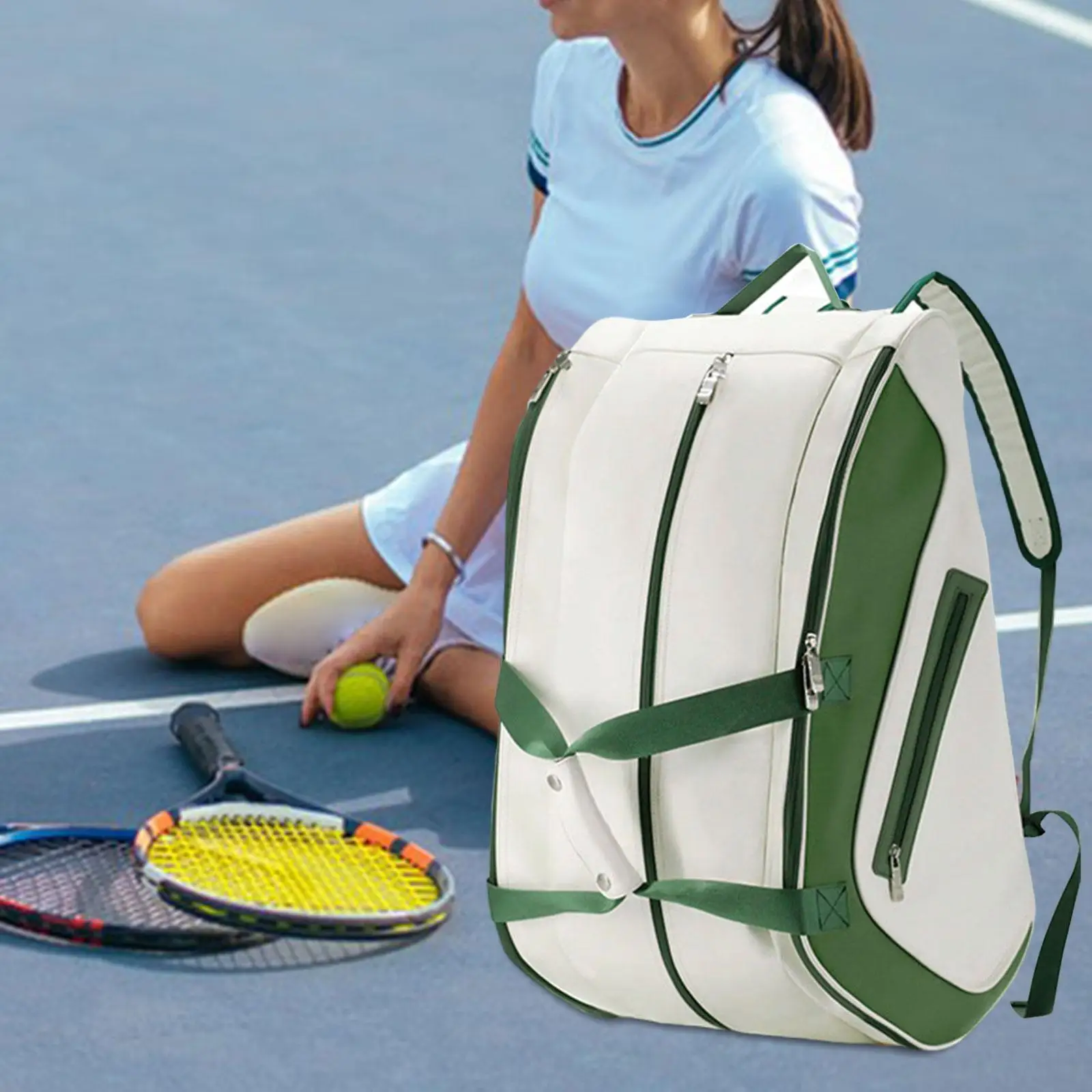 

Pickleball Backpack Tennis Bag Storage Pockets Carry Bag for Women Men Gift