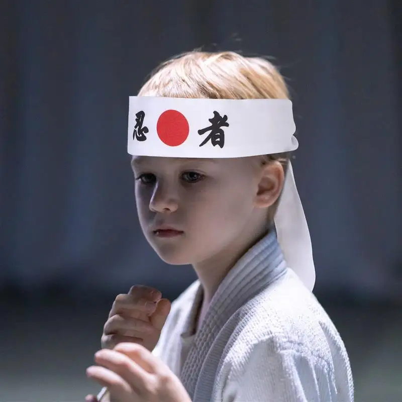 1pc Japanese Bushido Headband Samurai Ninja Headband Sushi Chef Hairband Cotton Costume Headwear Karate Headband