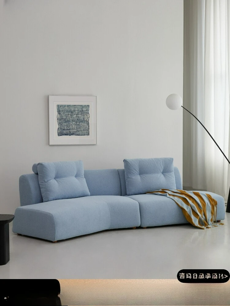 

Customizable Italian special-shaped corner curved creative fabric removable and washable module sofa