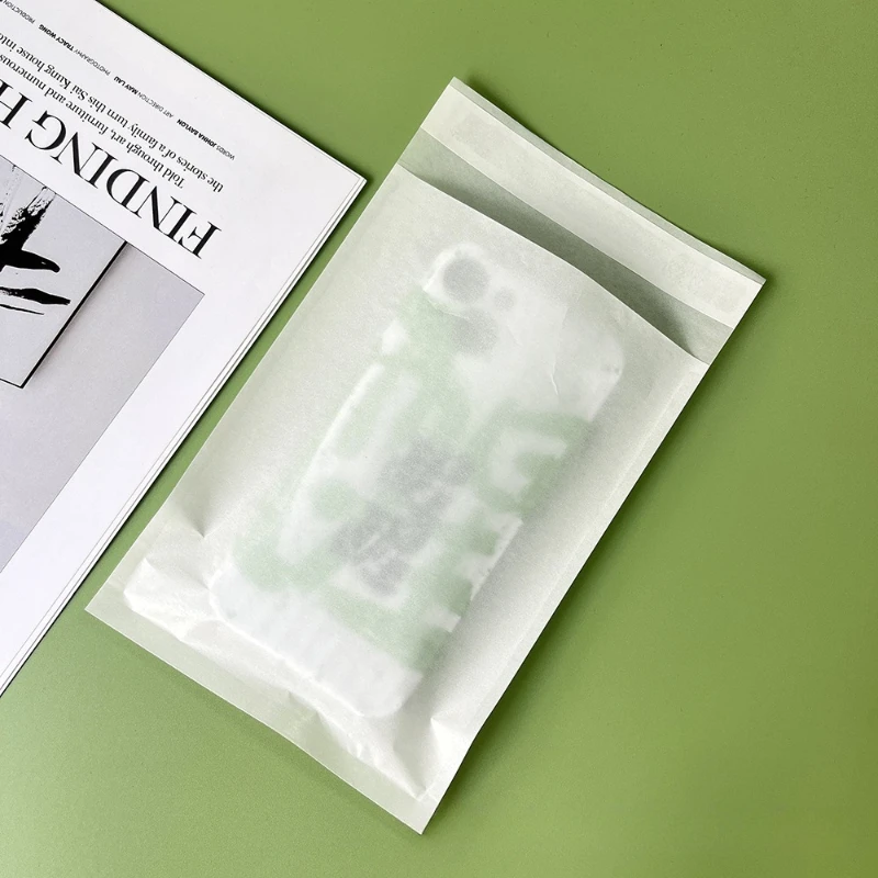 Gift Bag Clothing Socks Accessories Paper Self-adhesive Bags Environmentally Friendly Biodegradable White Paper Packet 100pcs