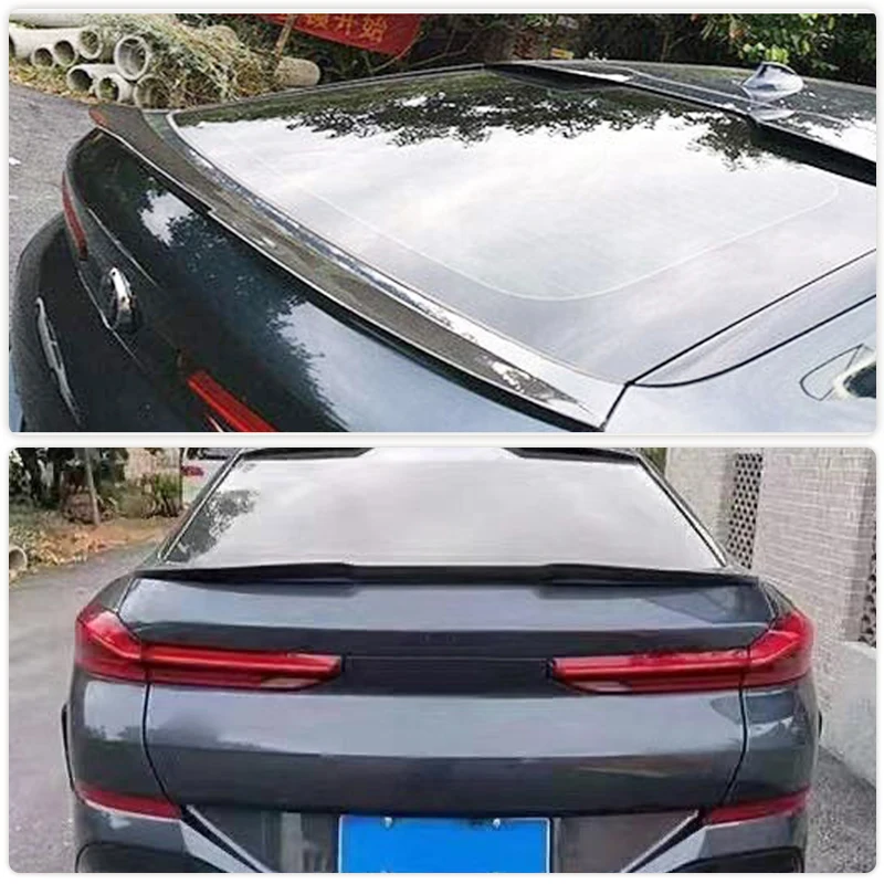 Carbon Fiber Car Rear Trunk Spoiler Wing For BMW X6 G06 X6M 2020-2022 Auto Racing Tail Boot Lid Wing Lip Spoiler Accessories