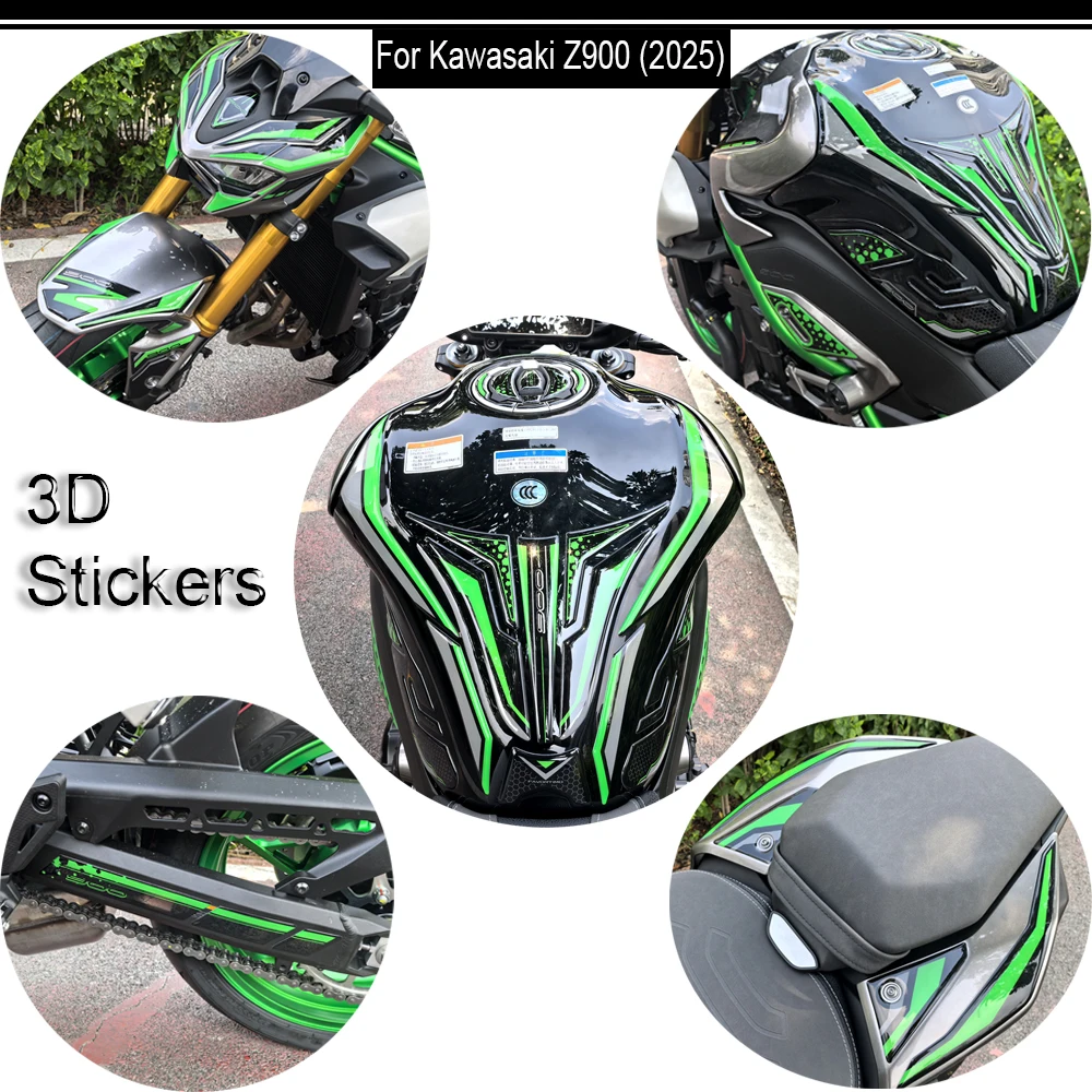 

For kawasaki Z900 Z 900 SE Motorcycle Tank Pad Gas Fuel Oil Cap Protector Kit Fairing Fender Covers Stickers Decals 2025 2026