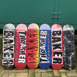 BAKER-Peças de Skate Decks, Double Rocker, EUA Maple, Cold Pressing, 7.75, 8.0, 8.25, 8.5 Polegada Size, Adicionar Griptape, 100%