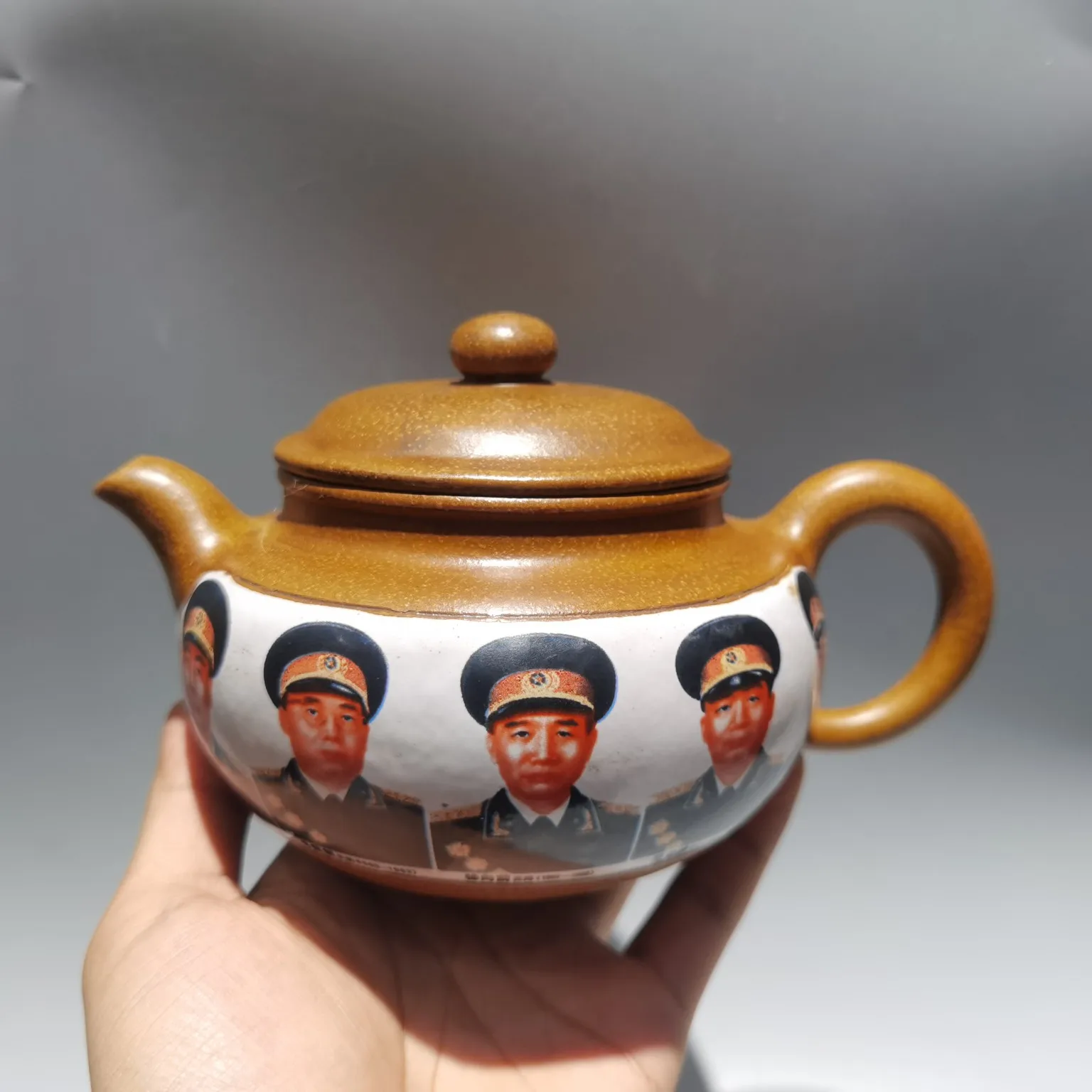 Yixing Teapot Colored drawing Top Ten Marshal Patterns Cultural Revolution Pot Kettle Teapot Pot Tea Tasting