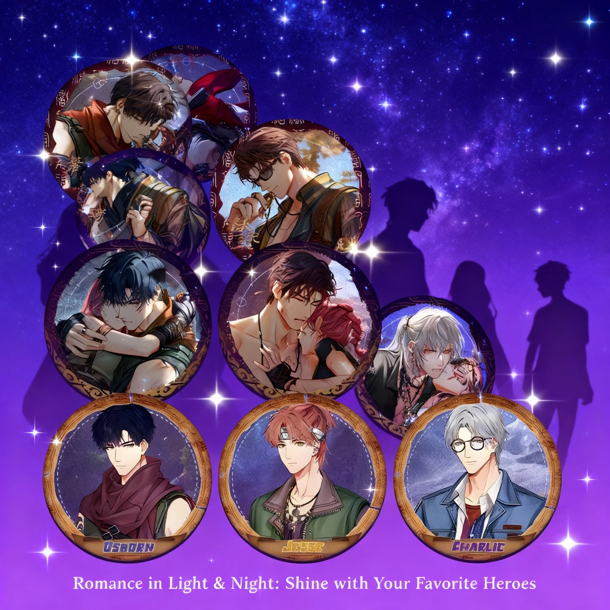

Light And Night Love Desert Ruins 58 Badge Tin Pin Xiao Yi Lu Chen Qi Si Li Charlie Su Merchandise Anime Accessories
