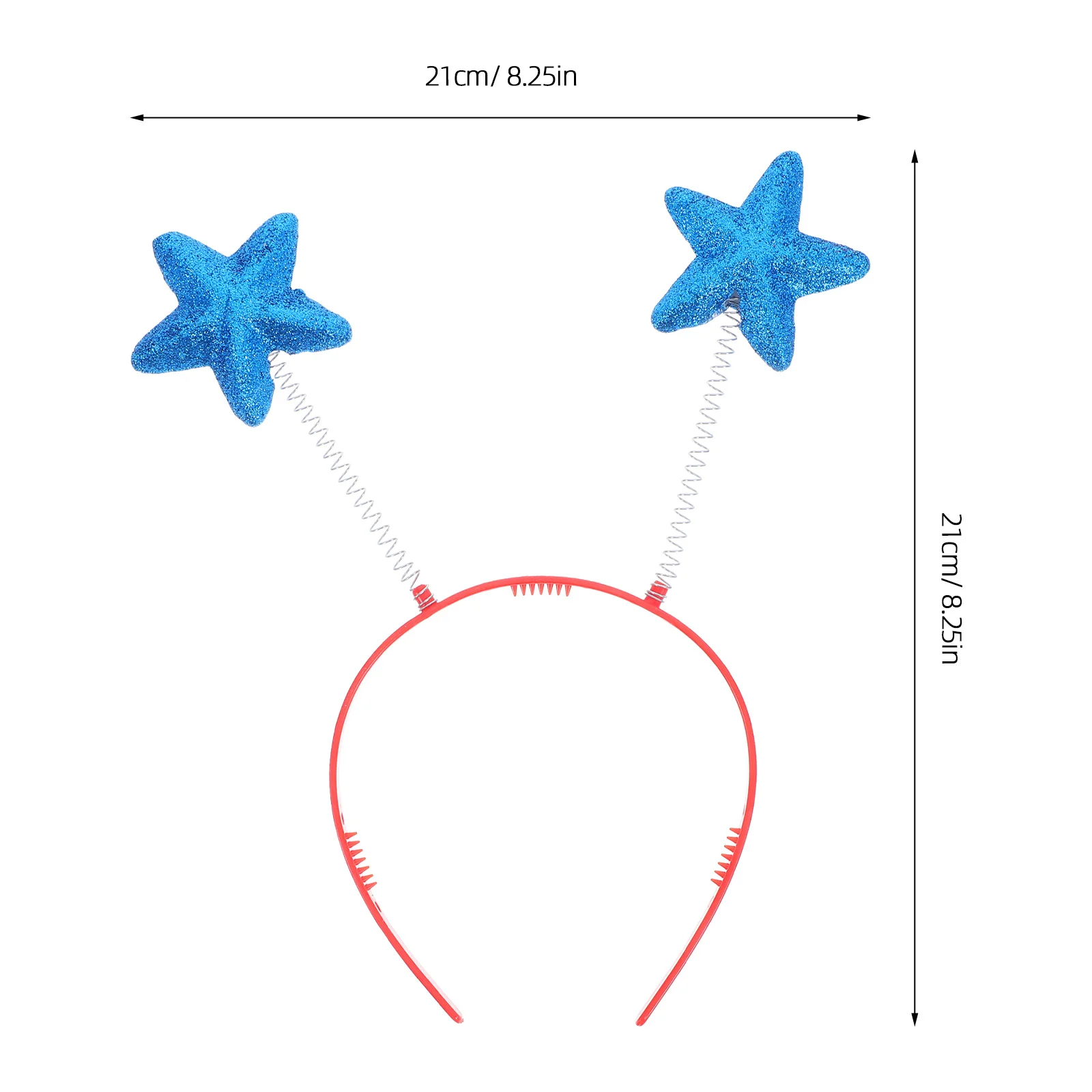 6 個のスターヘアアクセサリーキラキラヘッドバンドキラキラ五芒星の帽子パーティーの記念品子供のための独立記念日