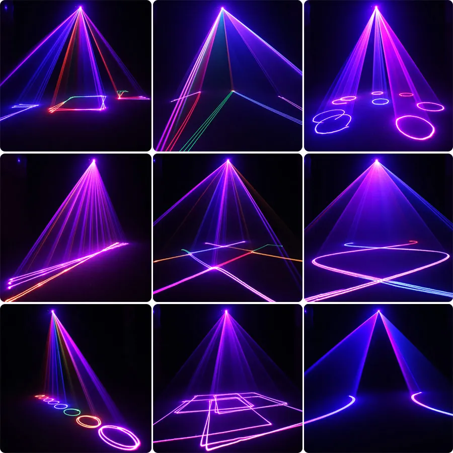 DM500 Animation RGB Laser Beam Lines Stage Disco Light DJ Party Pattern Projector Scans DMX Dance Bar Christmas Show G21