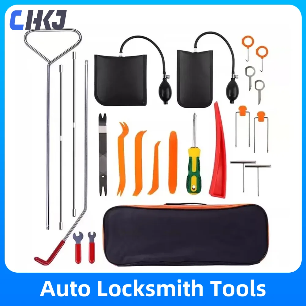 

CHKJ Auto Wedge Pump Locksmith Thickened Door Repair Air Cushion Emergency Car Open Unlock Tool Kit With Long Reach Grabber