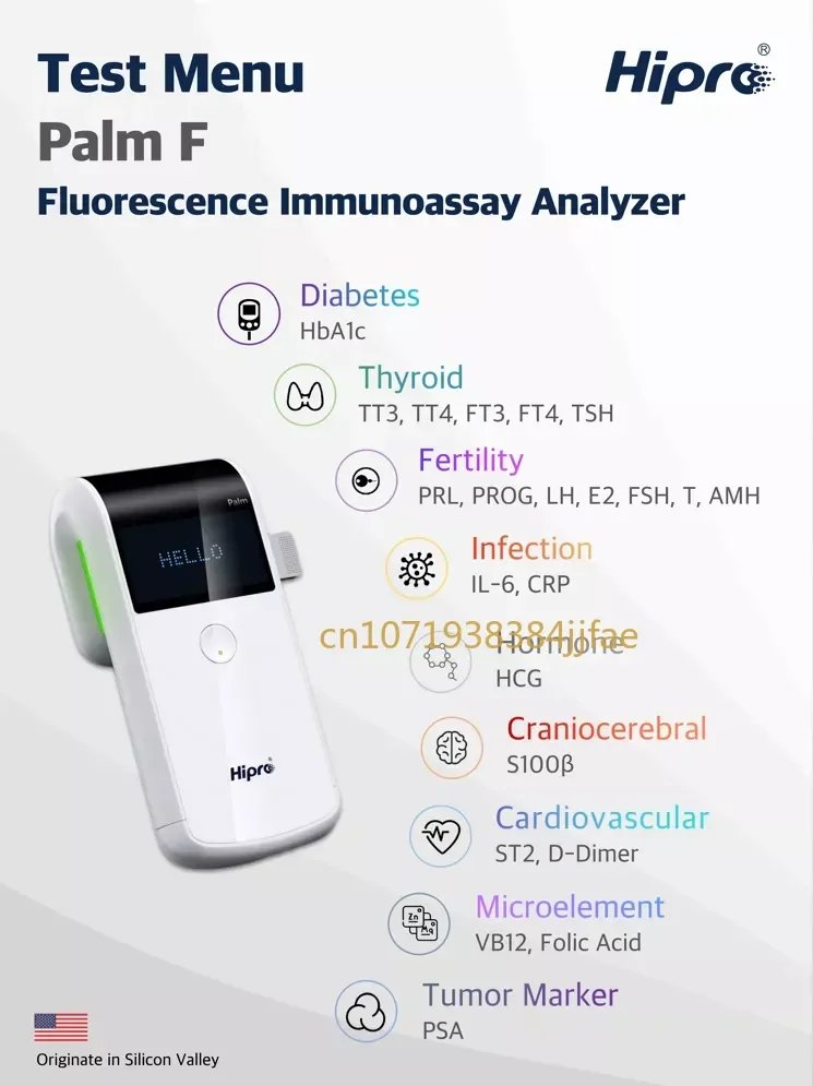 اختبارات POCT Analizador Rápido de la funkusa de laTarides، immunofluorescencia، Tipo de palma en sangre entera para Malb HbA1c