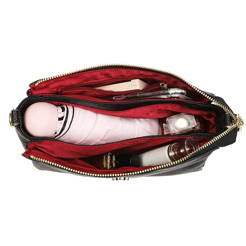 Mode Schoudertas Dames Eenvoudige Zachte Lederen Crossbody Tassen Voor Vrouwen Hoge Kwaliteit Dames Koeienhuid Messenger Zak