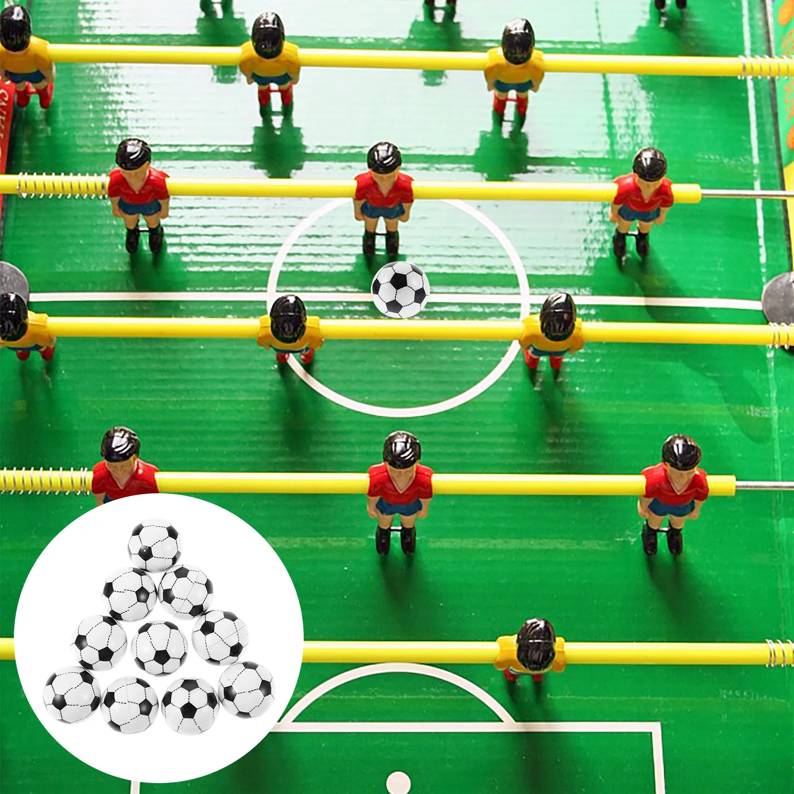 

10Pcs Mini Table Soccer Balls Sturdy Plastic Foosball Replacement Balls for Desk Game Tables Fun Play Adult Use