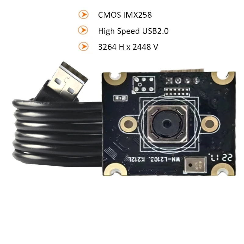 

4K 8MP HD IMX258 Autofocus 75° USB 2.0 Camera Module 30FPS with Digital Mic and Driver Plug-n-play