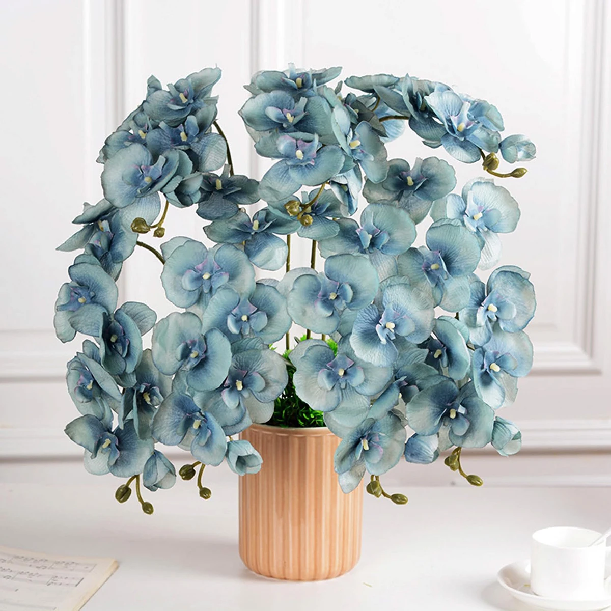 1/3pcKünstliche Blumen Seide Schmetterling Orchidee Hause Zimmer Tisch Dekor Hochzeit Outdoor Hof Garten Brautstrauß DIY Girlande geschenke – Detail 4