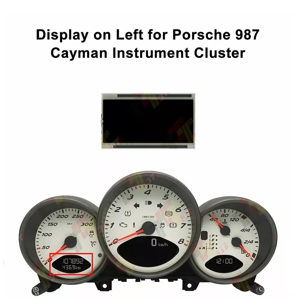 Dashboard LCD Left Side Display for Porsche 911 997 Cayman 987 Boxster 987 RUF Instrument