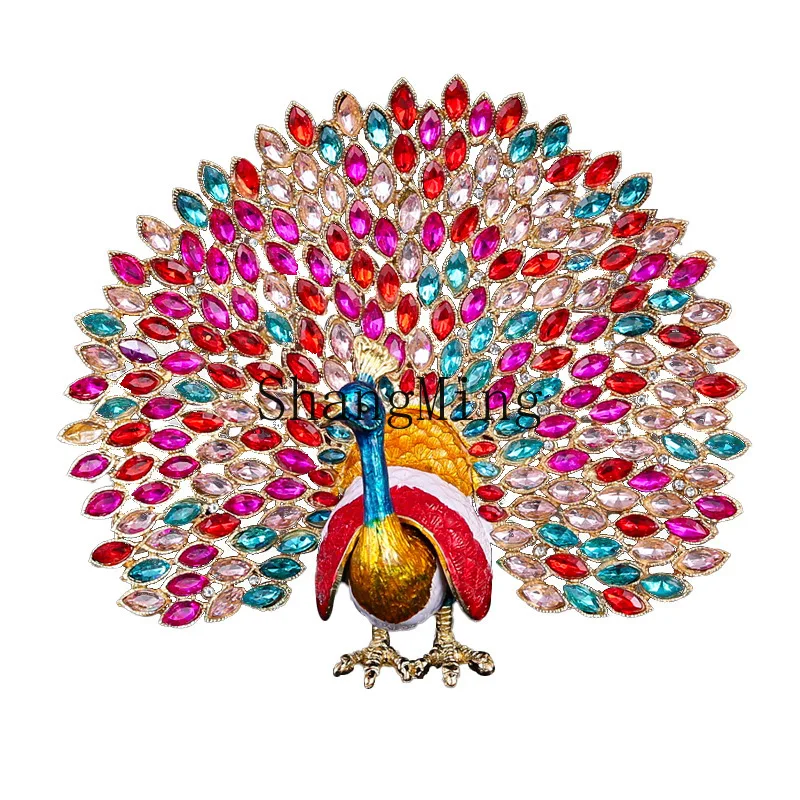 

DSA colorful enamel jewelry box ornament gift diamond-encrusted craft home entrance desktop jewelry