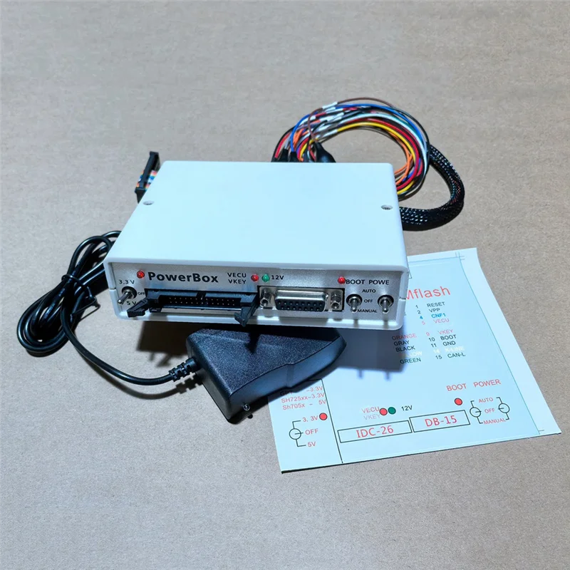 

Power Box ECU Programmer JTAG Power Box For PCM Flash Via J2534 Work Power Box Connectors Full Adapters US Plug