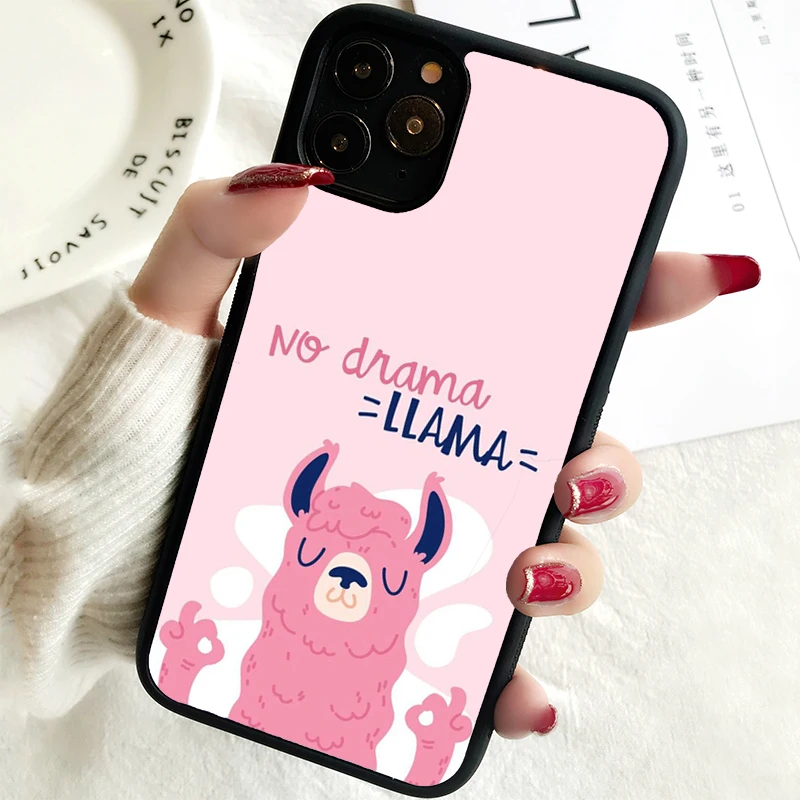 5 5S SE 2020 Phone Cover Case for iPhone 6 6S 7 8 PLUS X XS XR 11 12 13 MINI 14 PRO MAX Rubber Silicone No Drama Prob Llama Lama