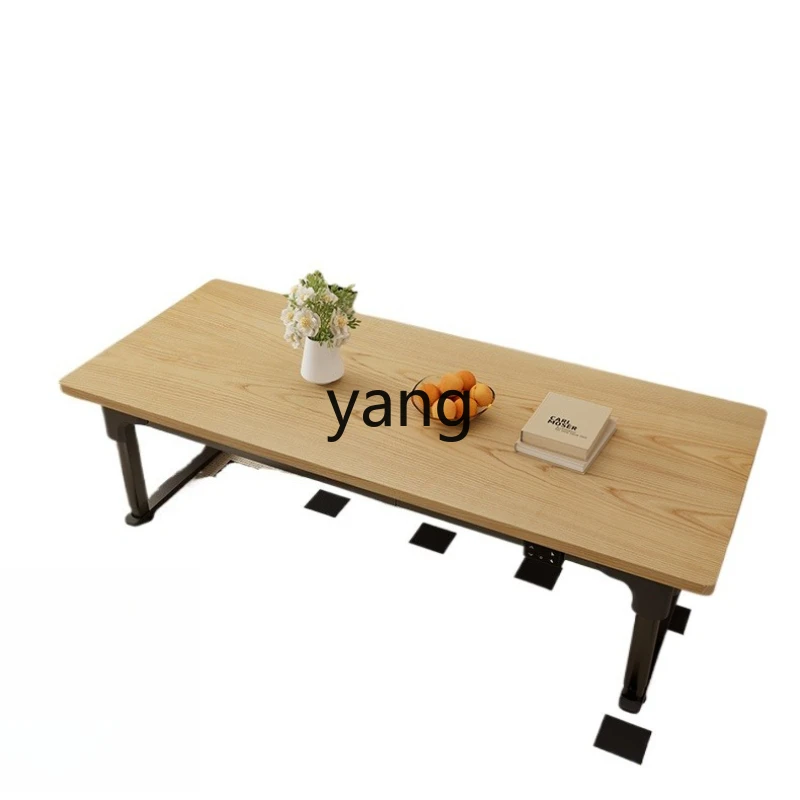 LH  solid wood electric liftable living room household dining table antique small apartment tea table