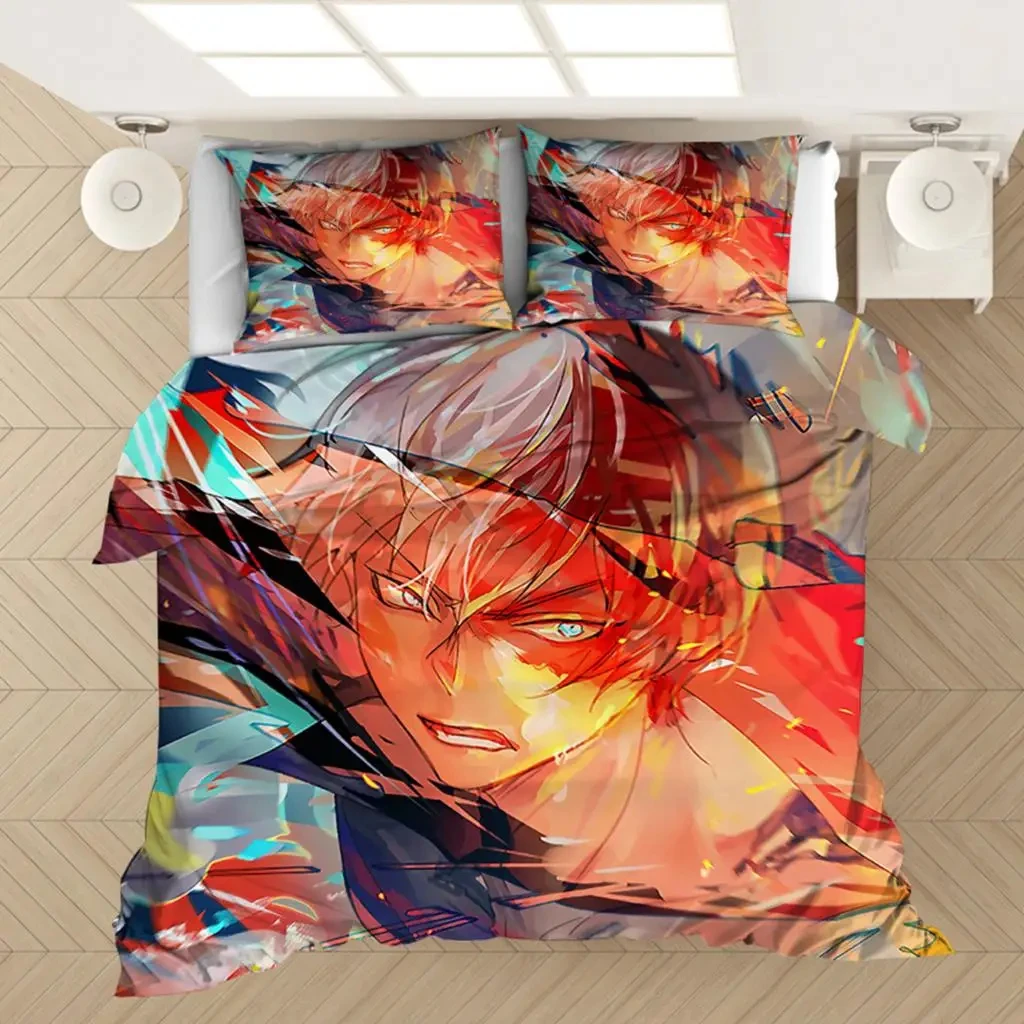 

My Hero Academia Bedding Set Anime 3D Print Duvet Covers Pillowcases Home Textile Luxury Cartoon Queen King Size Boys