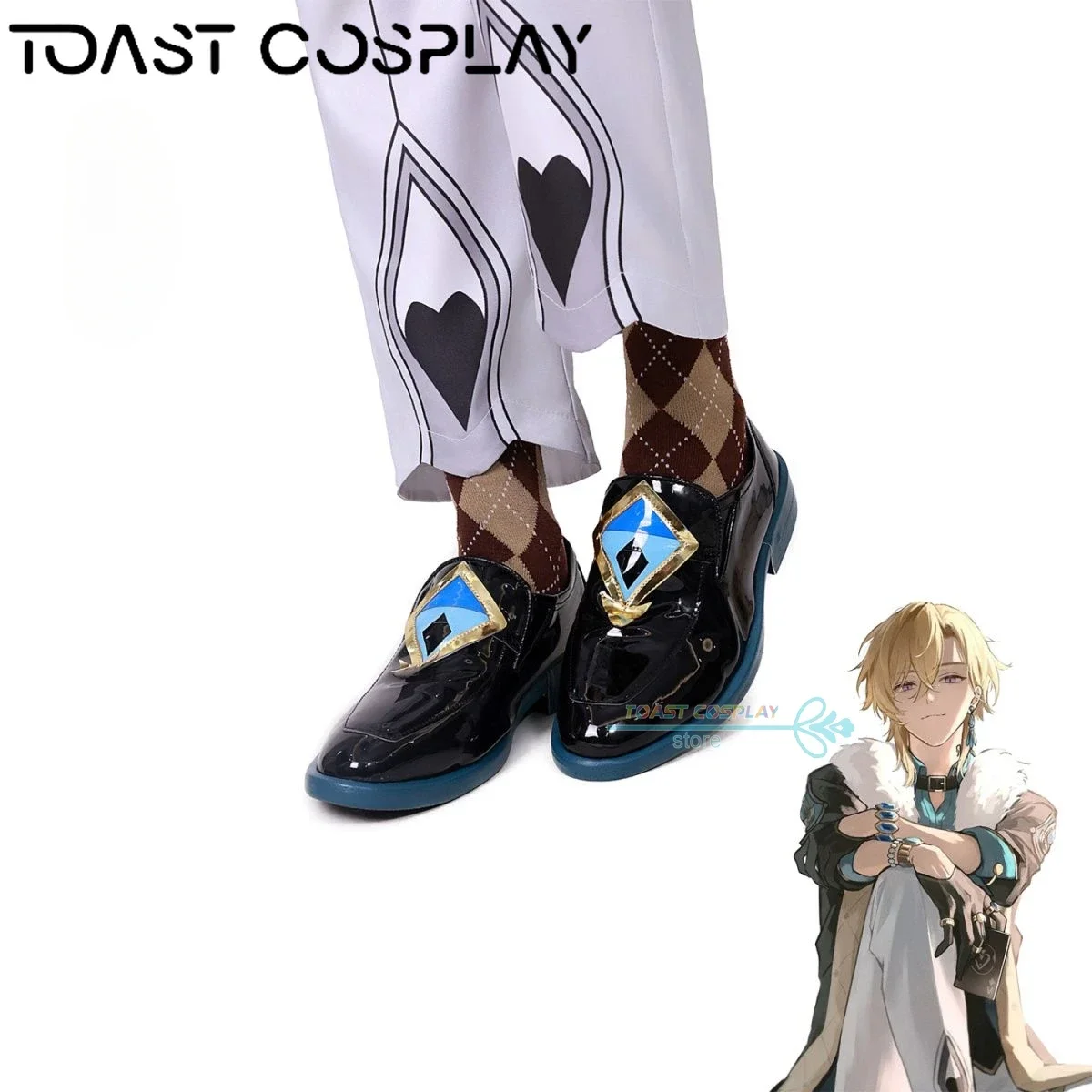 

Aventurine Honkai Star Rail Cosplay Shoes Anime Game Boots Comic Aventurine Cosplay Costume Prop Shoes for Con Halloween Party