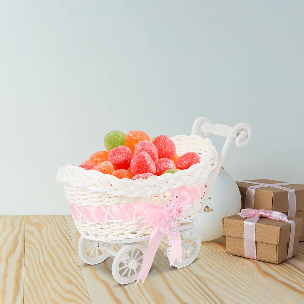 3 Pcs Cart Basket Pretend Centerpiece Hampers Storage Baskets Home Use Party Favors Bride