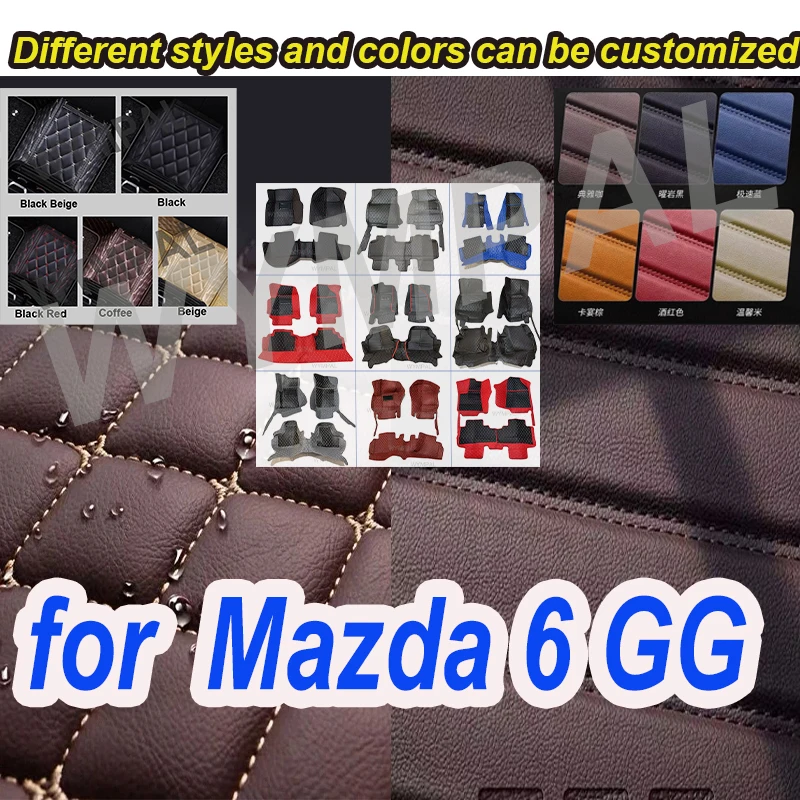 

LUXURY Custom Automotive Car Floor Mats For Mazda 6 GG 2003 2004 2005 2006 2007 Auto Luxury Leather Men Women Car Mats