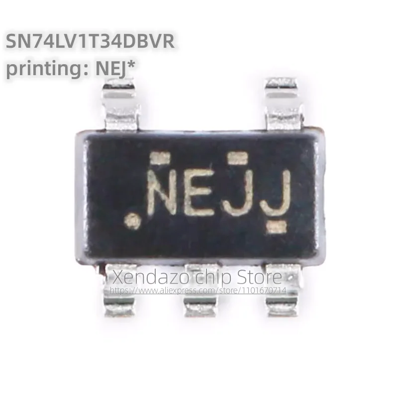 10pcs/lot SN74LV1T34DBVR printing NEJ* NEJJ SOT-23-5 package Original genuine Logic level converter chip