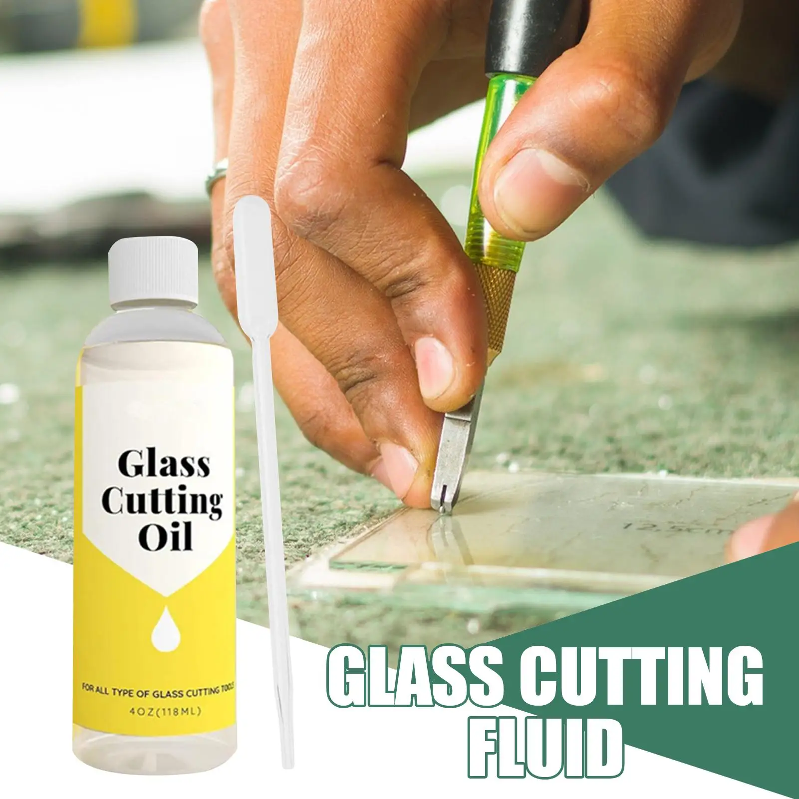 Glass Cutting Oil 118ml Easy To Clean Portable Mirrors Glass Cutting liquid For Stained Glass Breaking Fused Glass