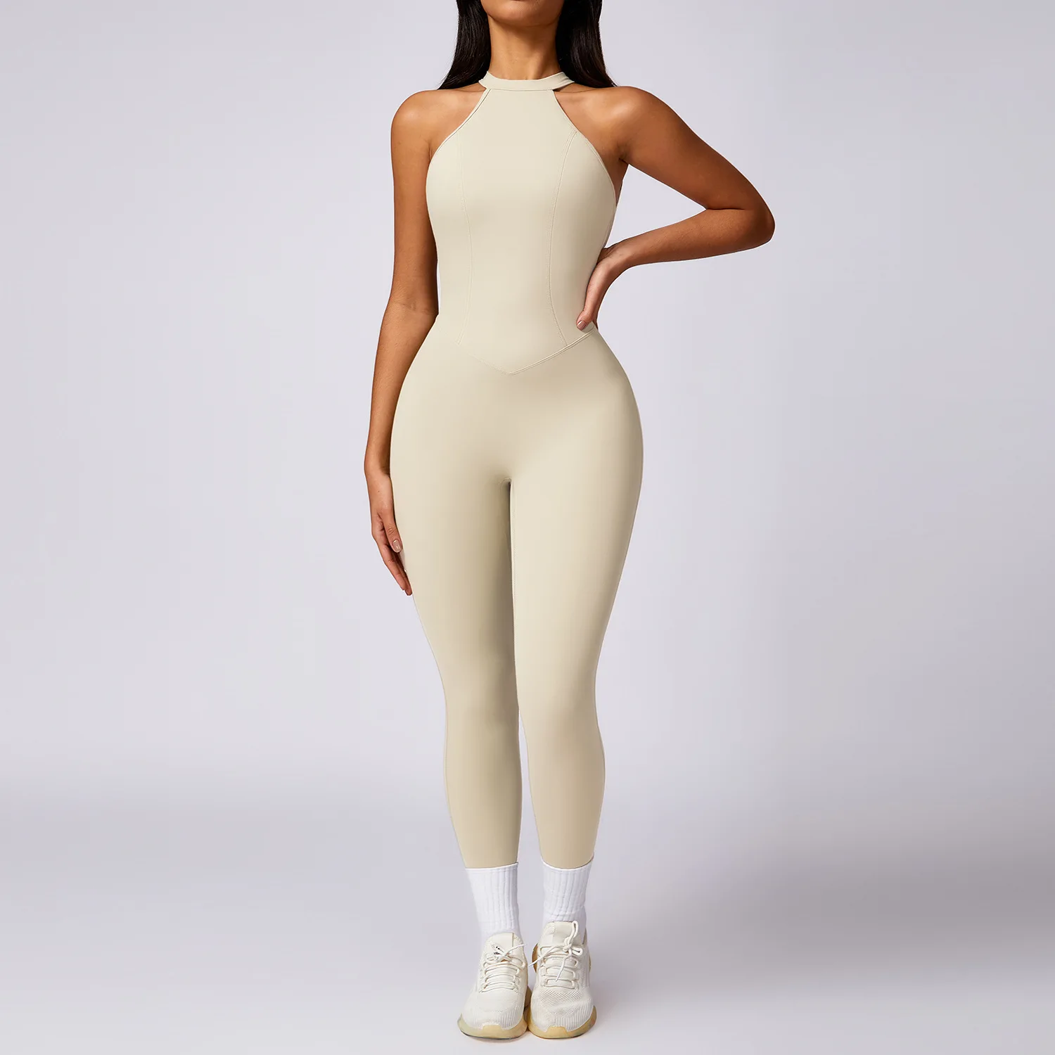 Sexy Back V Jumpsuit Women Training Yoga Suit Fitness Rompers Sportswear Women Sports Jumpsuit Gym Set Stretch Workout Bodysuits