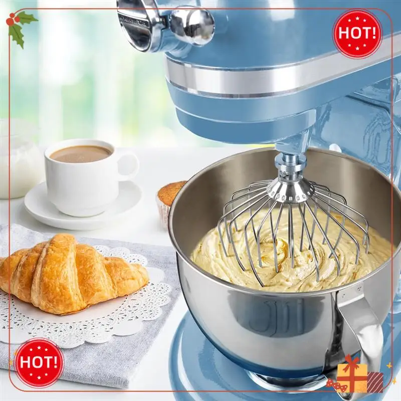 ABLE-Acco per frusta in acciaio inossidabile per robot da cucina Kitchenaid Ciotola da 7 litri, sostituzione frusta in acciaio inossidabile