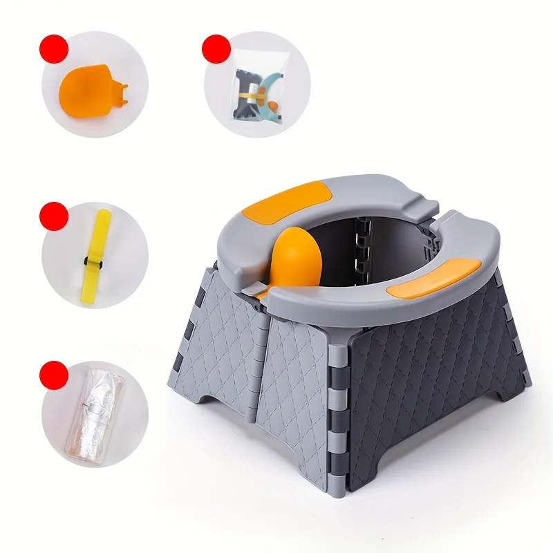 Портативный горшок для путешествий малышей, детский дорожный горшок, тренировочный стул с дорожной сумкой, детский туалет для улицы, в помещении, легко чистится