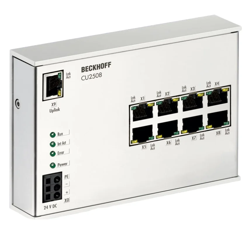 

Beckhoff Infrastructure, 8-port port multiplier, Ethernet, 24 V DC, RJ45 CU2508