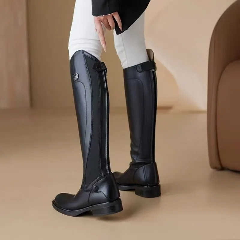 Womens Equestrian Supplies Long Boots Trend Equestrian Boots Riding Equipment Non-Slip Ultra Footwear Resistant Horse Rider Shoe
