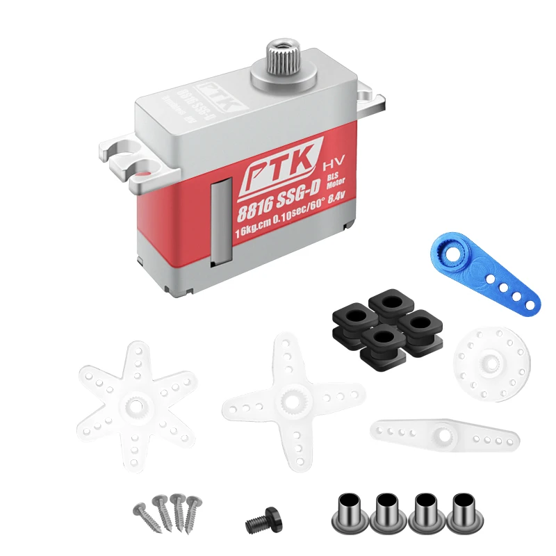 PTK 8816 SSG-D 16KG All metal digital programmable servo  HV servo Turbojet aircraft Fixed wing  servo RC KST589 Same level