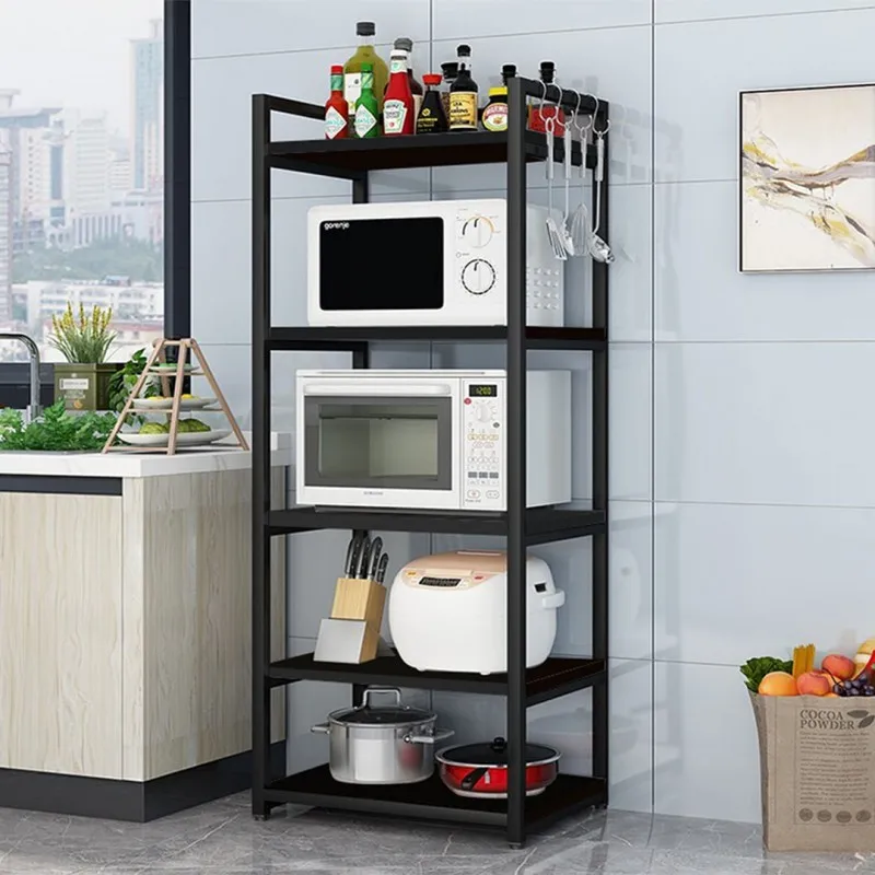 Kitchen rack Floor-to-ceiling multi-layer microwave oven rack