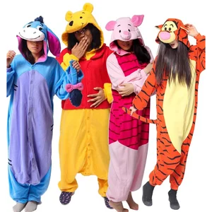 Pijama duplo onze Disney Winnie the Pooh Tigger Stitch Mickey Mouse Pijama de uma peça masculino/feminino conjunto de Halloween 8 principais vendas pijama do pooh - №4