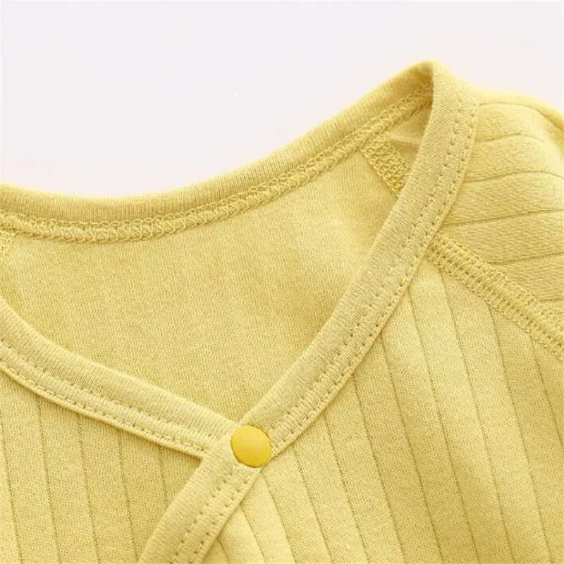 0-6M للجنسين الوليد رومبير القطن الصلبة لينة الجناح تصميم بذلة ربيع الخريف #5