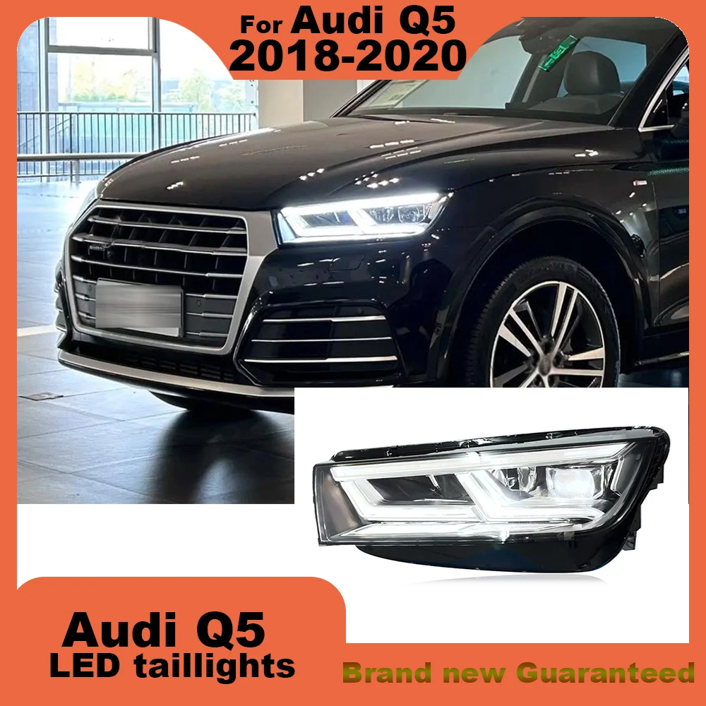 For Audi Q5 2018 2019-2020 upgrade LED headlamp Laser Lenses Lamp Head Front Light Daytime running light headlight Accessories