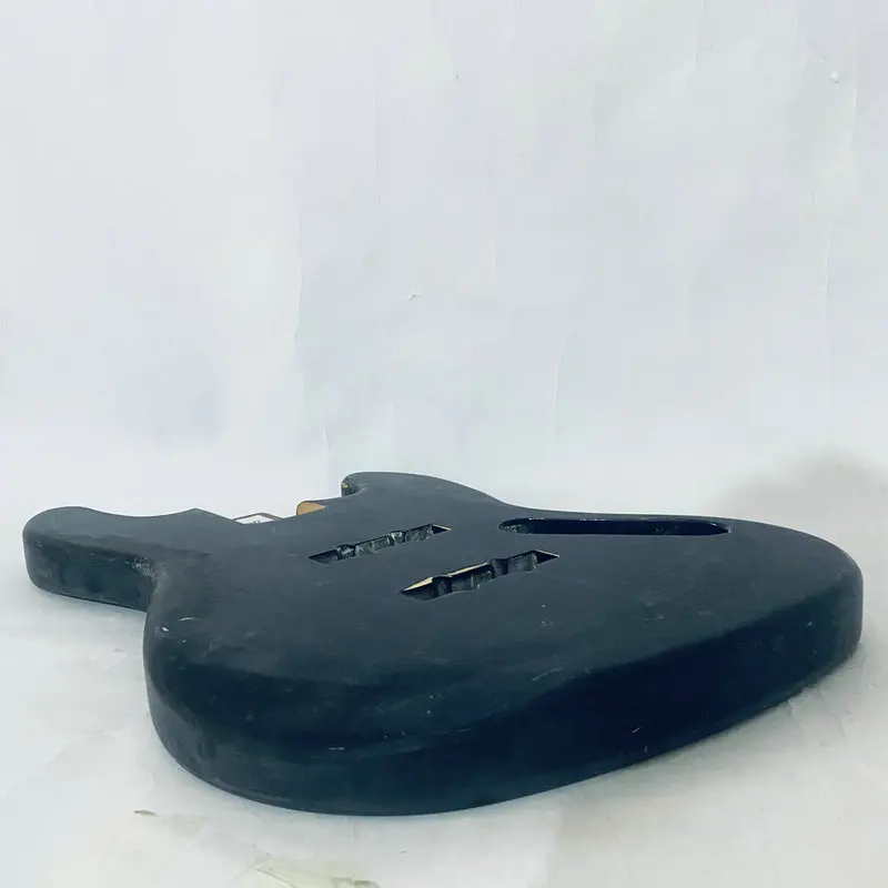 FB120  Black Color Jazz Bass Unfinished 4 or 5 String Electric Bass Body in Solid Wood with Paint anD Wood Damages for DIY