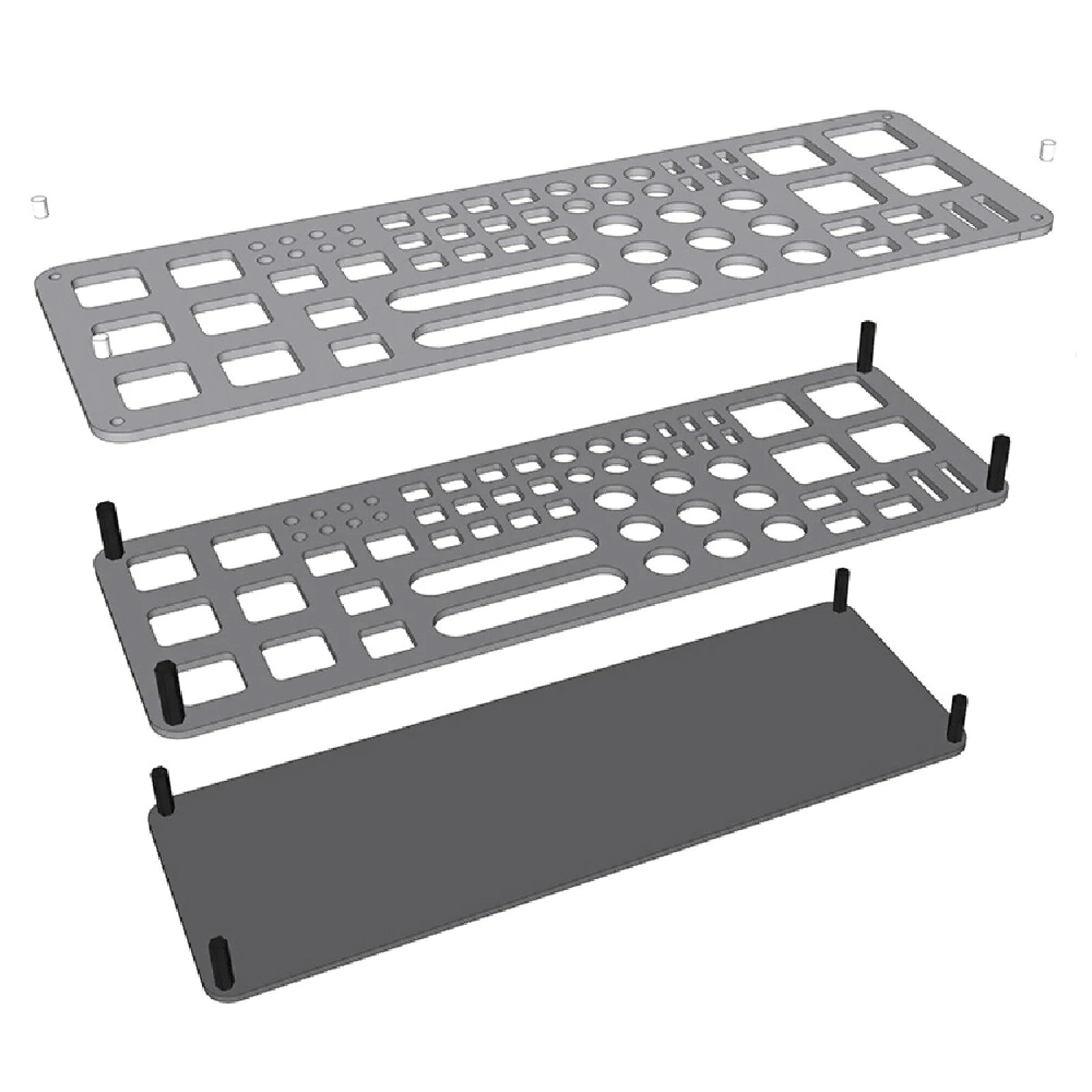 Imagem -04 - Chave de Fenda Storage Rack Holder Organizador para Hex Cross Screw Driver Kit de Ferramentas rc 63 Furos sem Ferramentas