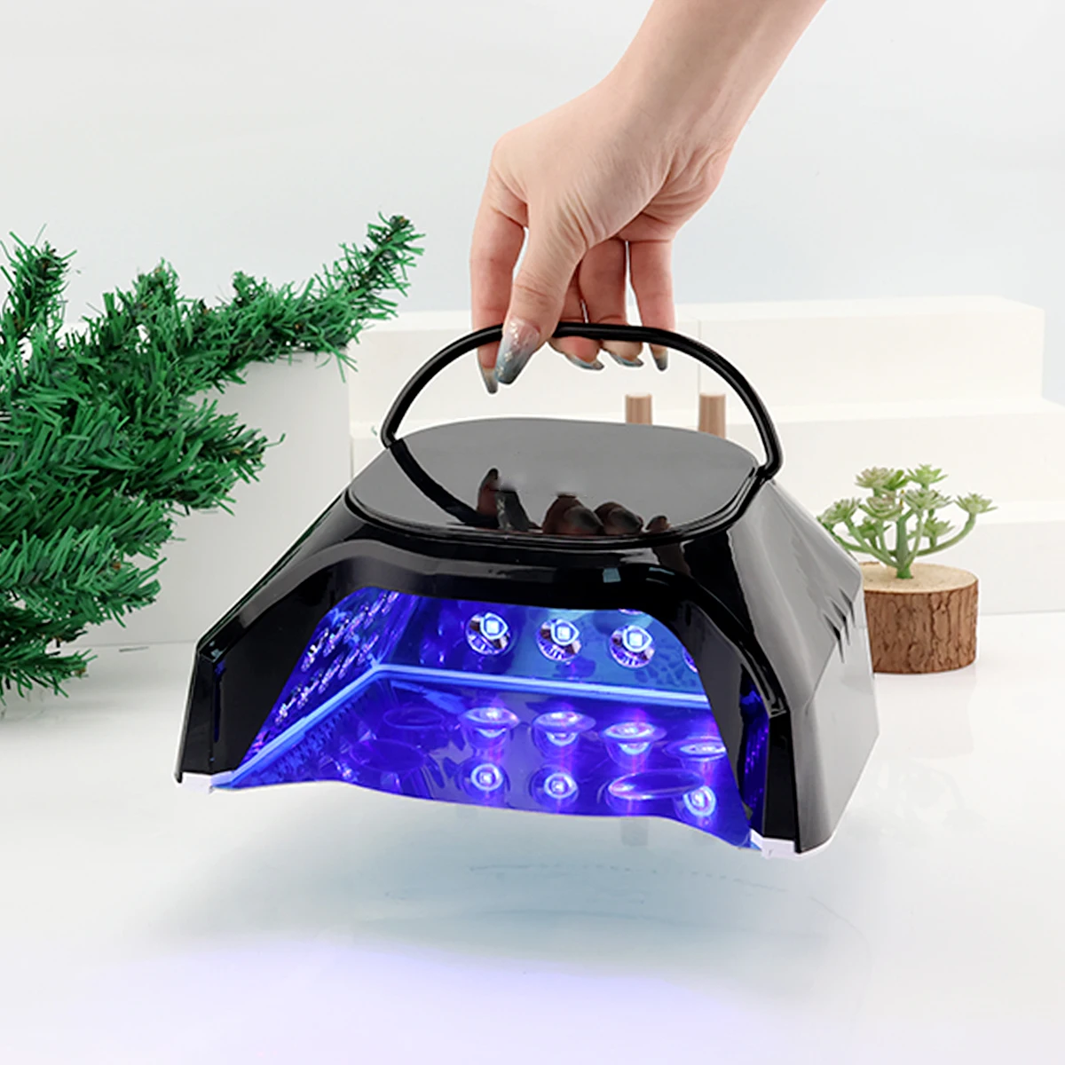2027 Customized Private Label 86W Wireless Nail Lamp Cordless Recharging UV Led Nail Lamp With Base Plate