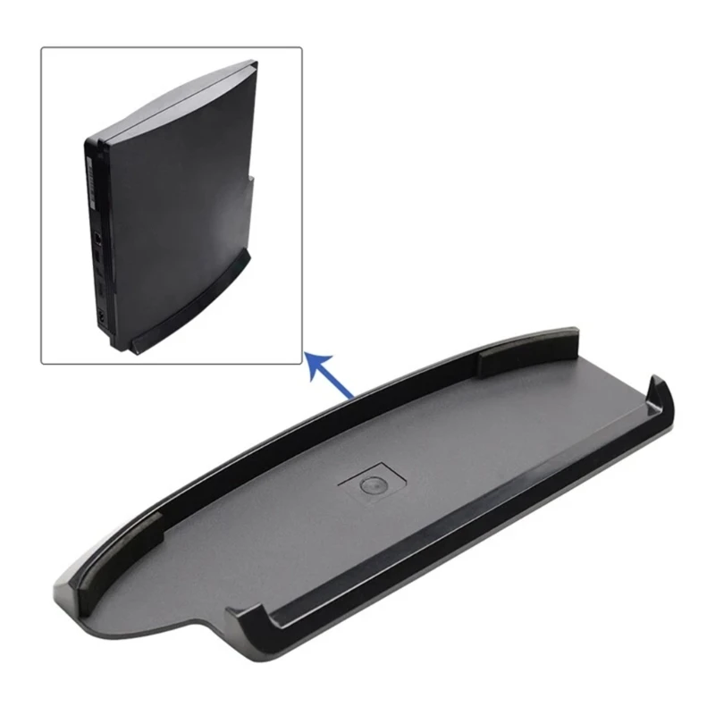 

M2EC Skid-Proof Console Vertical Stand Simple Dock Mount Bracket Easy Fixing Suitable for Ps3 Slim Console Color Black