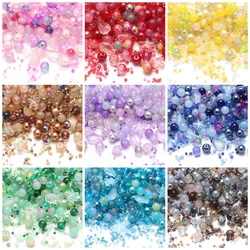 40g Mixed Color & Size Seed Beads Crystal Glass Round Beads DIY Bracelet Charms Necklace Crafts Beads For Kids Jewelry Making