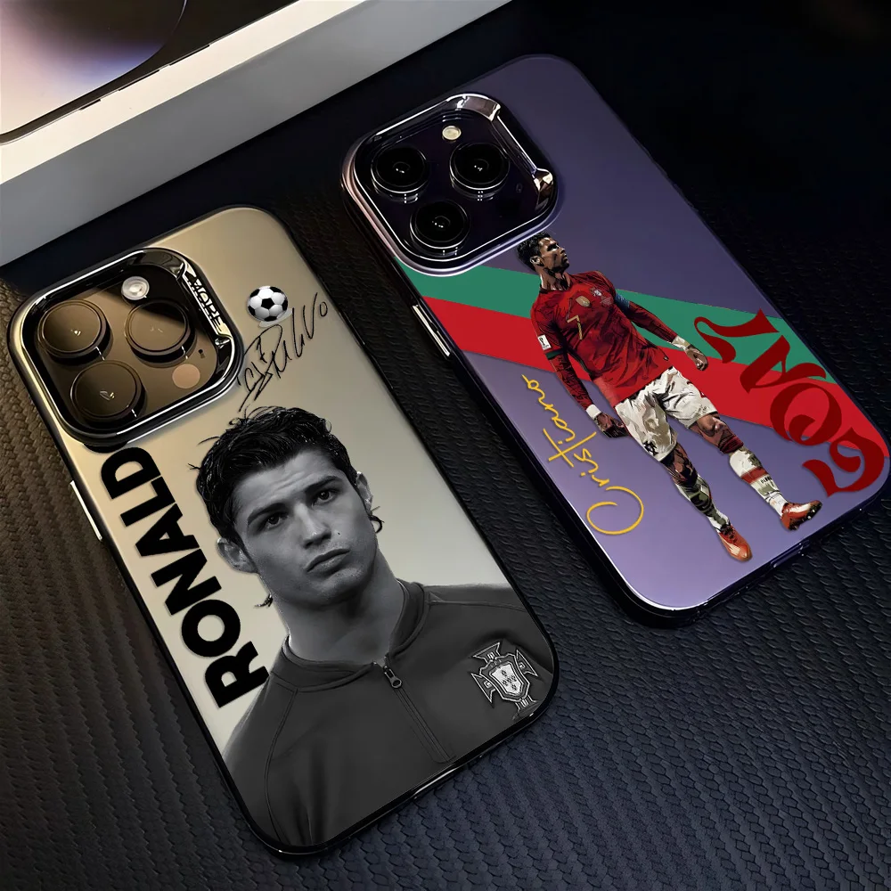 Funda para Teléfono de Jugadores de Fútbol Famosos C-CR7 iPhone 17 16e 16 15 14 13 12 11 mini Pro Max X XR XSMAX 8 7 Air Plus Anti Caídas
