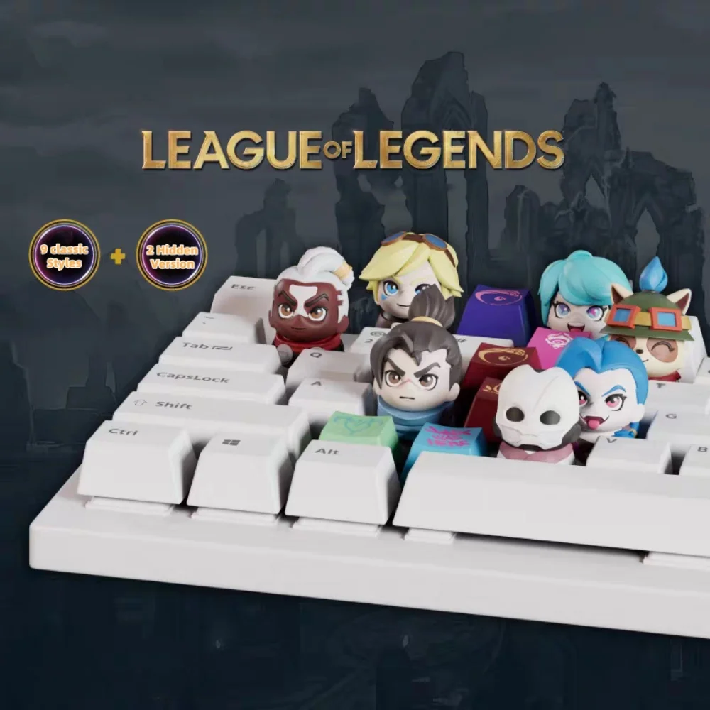

Genuine League Of Legends Keycap Gifts Box Cartoon Game Character Diy Keyboard Decorations Also Suitable For Backpack Ornamental
