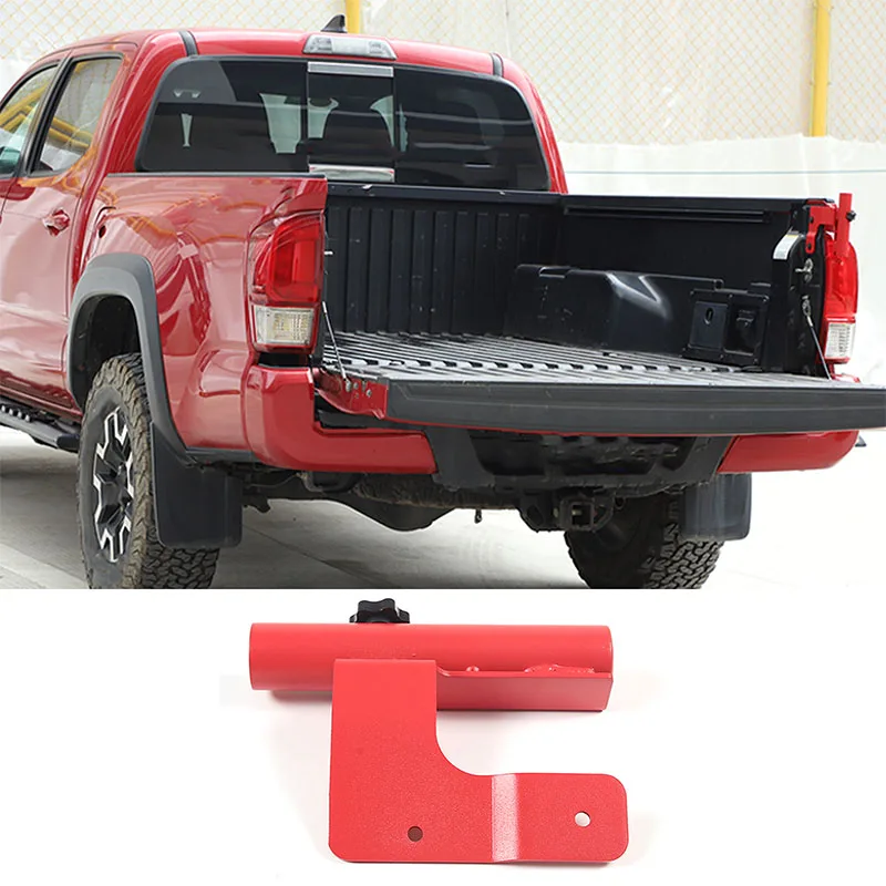 For Toyota Tacoma 2016-2022 Red Carbon Steel Car Tailgate Flagpole Bracket Sports Off-Road Modification Accessories